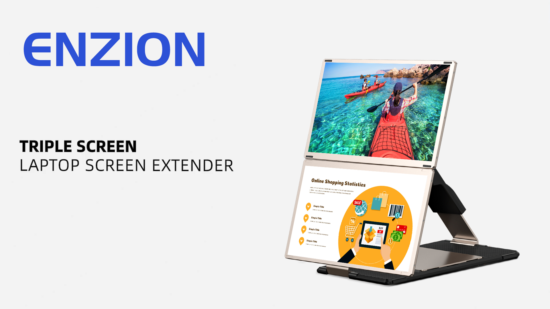 ★ADESEVEN PORTABLE Amazon.com: Enzion Laptop Screen Extender,Upgraded 15.6