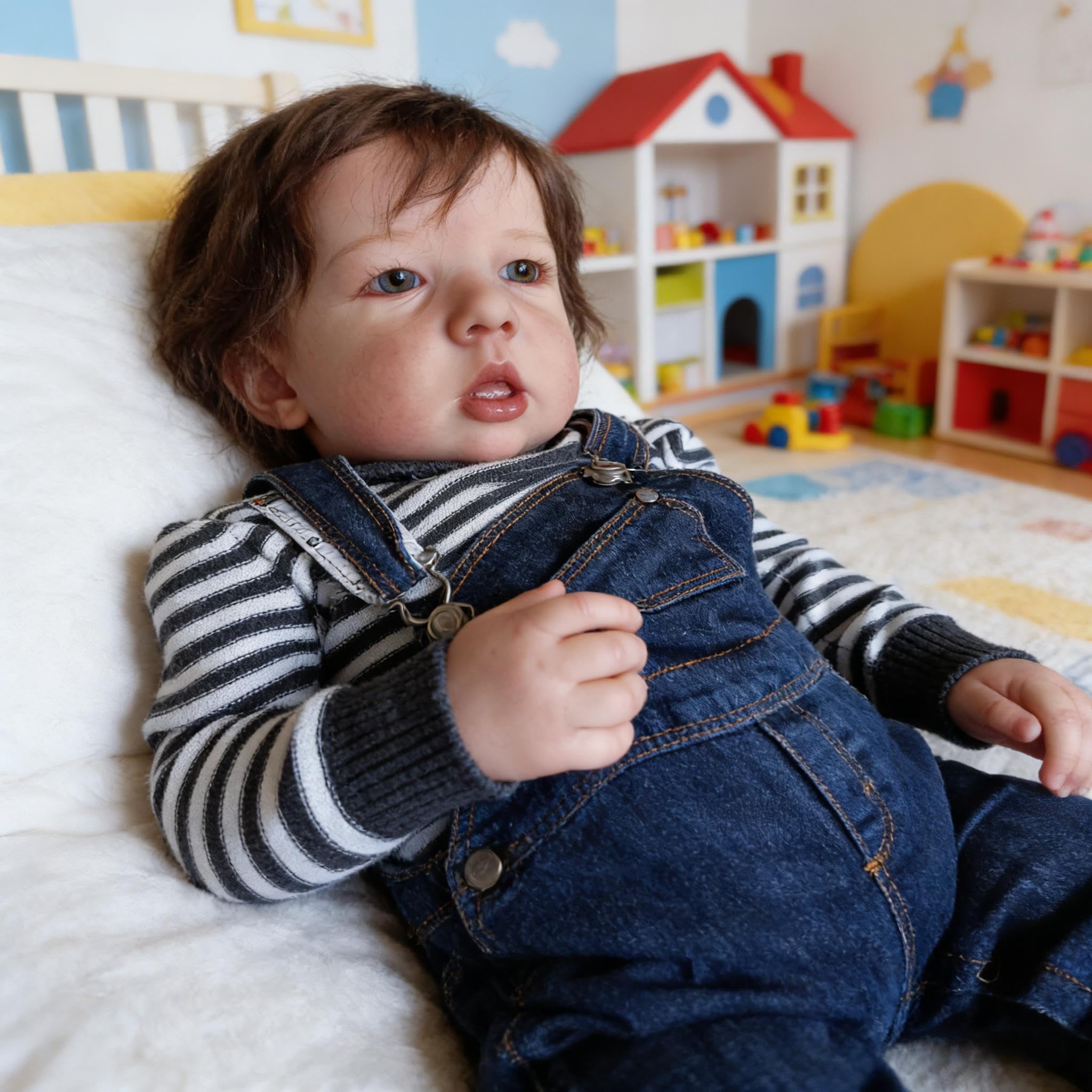Realistyczne lalki Reborn Baby Dolls silikonowe na całe ciało, chłopiec, 50 cm, anatomicznie poprawne, miękkie winylowe lalki dla niemowląt, realistyczna lalka noworodka z akcesoriami do