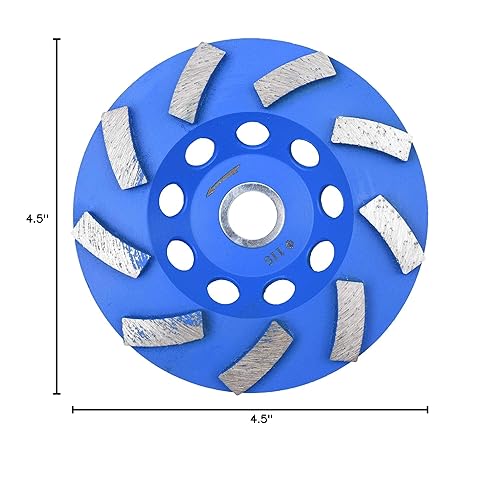 Miniatura 33 de 5 pulgadas x 7/8-5/8 pulgadas. 14 segmentos de diamante Turbo rueda de molienda de la taza, 5 pulgadas diamante muela abrasiva para hormigón