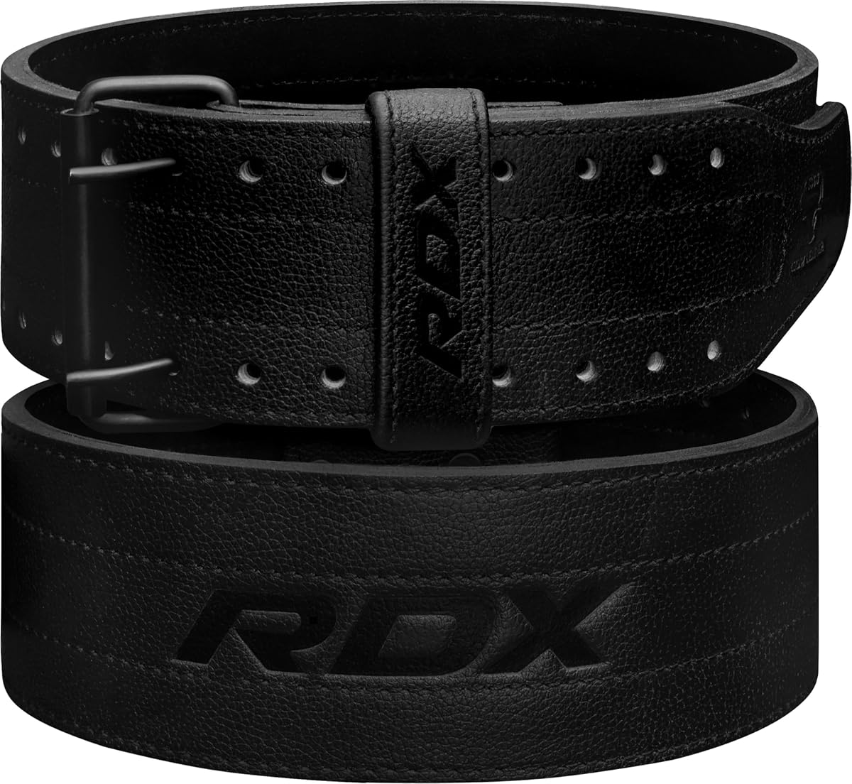 IPF Compliant Powerlifting Belt 13mm and 10mm, USAPL USPA and IPL Competition Level Genuine Leather 4” Gym Belt for Heavy Weight Lifting Deadlift Squats and Strongman Strength Training, Men Women