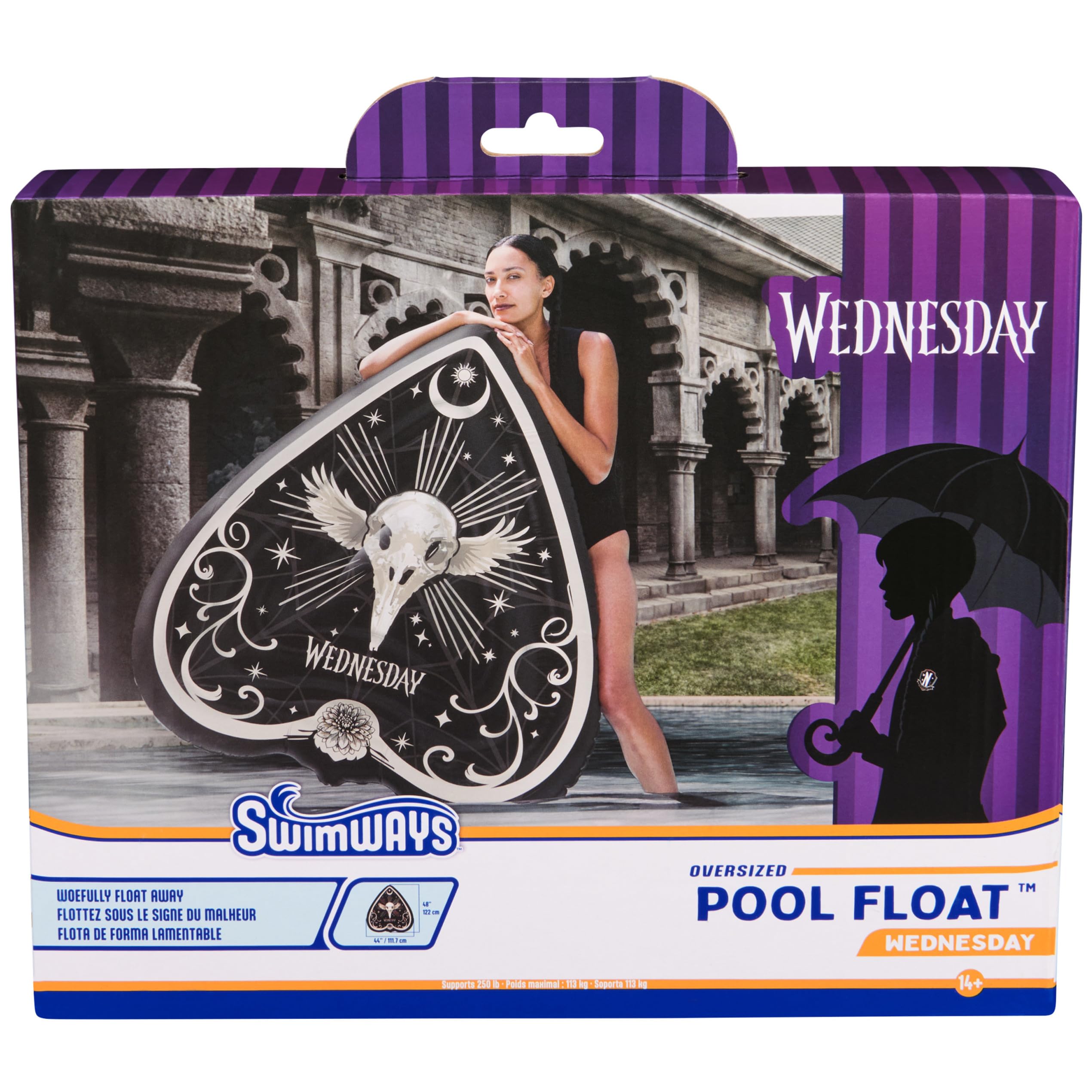 Swimways Wednesday Übergroßer Pool-Schwimmer, aufblasbarer Pool Schwimmer & Kinder-Pool-Spielzeug, Schwimmbadzubehör & Strandzubehör für Jugendliche ab 14 Jahren