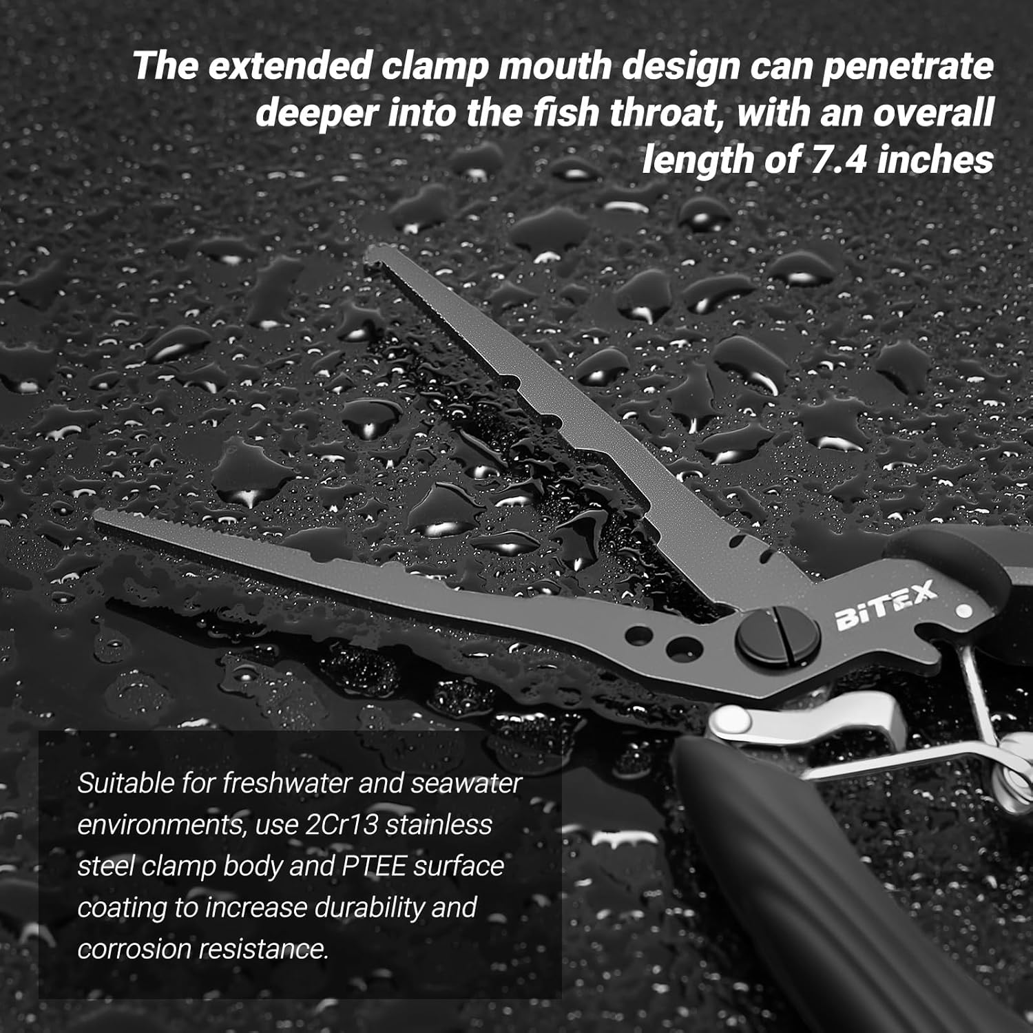 BiteX Aluminum Fish Gripper with Scale & Fishing Pliers,Saltwater Resistant Fishing Gear Tool Kit,Fish Holder, Hook Remover and Split Ring Pliers with Sheath,Gift for Men