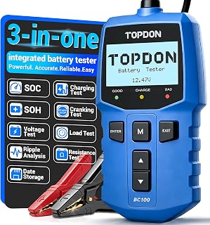 Car Battery Tester 12V Automotive, BC100 Alternator Diagnostic Tool | 100-2000 CCA Load Tester,2026 New 3 in 1 Charging & Cranking Analyzer for Car Truck Motorcycle ATV SUV Boat Yacht and More