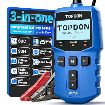 TOPDON BC100 Car Battery Tester 12V Automotive 100-2000 CCA Load Tester