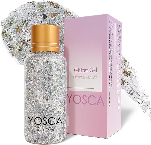 Gel de purpurina corporal, 1.0 fl oz, adhesivo holográfico para la cara, lentejuelas de sirena, loción líquida en polvo de purpurina gruesa para disponible en Yaxa El Salvador