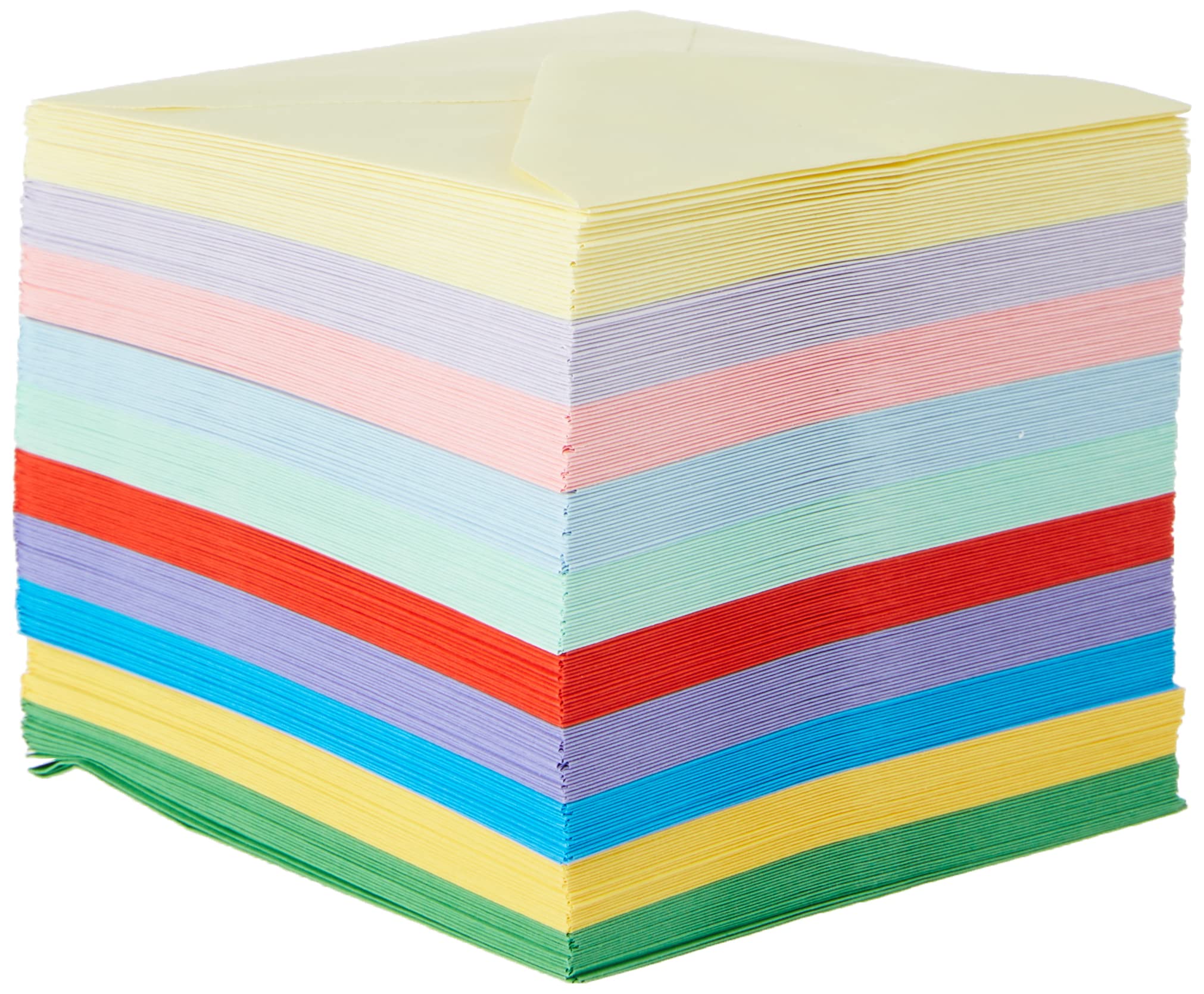 Craft UK 2374-200 5X5 Envelopes in Assorted Colours, Brights & Pastels