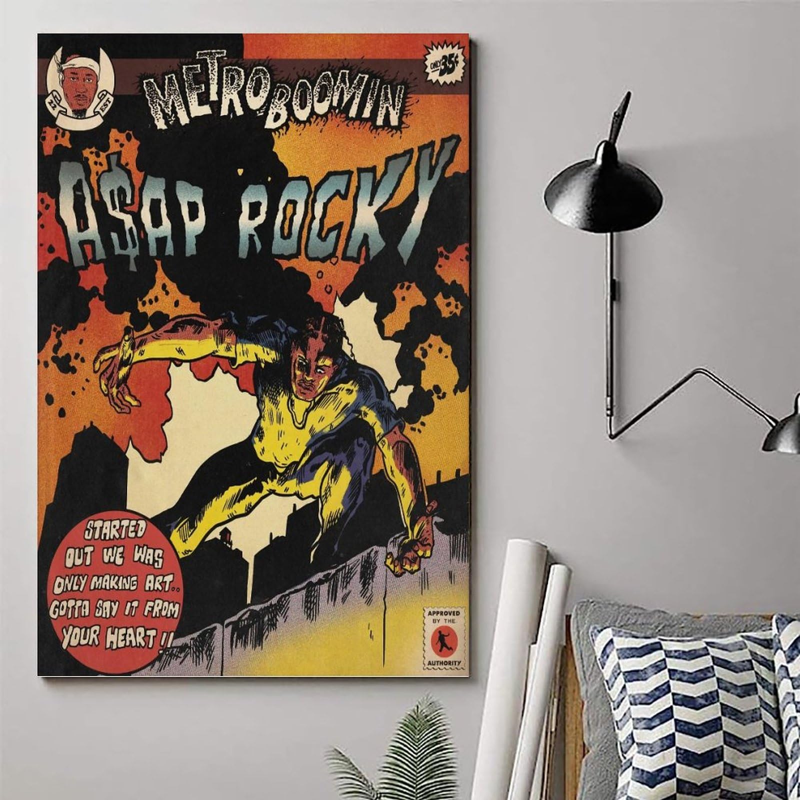Amazon.com: Piesa Metro Boomin Heroes & Villains Album Comics Art 