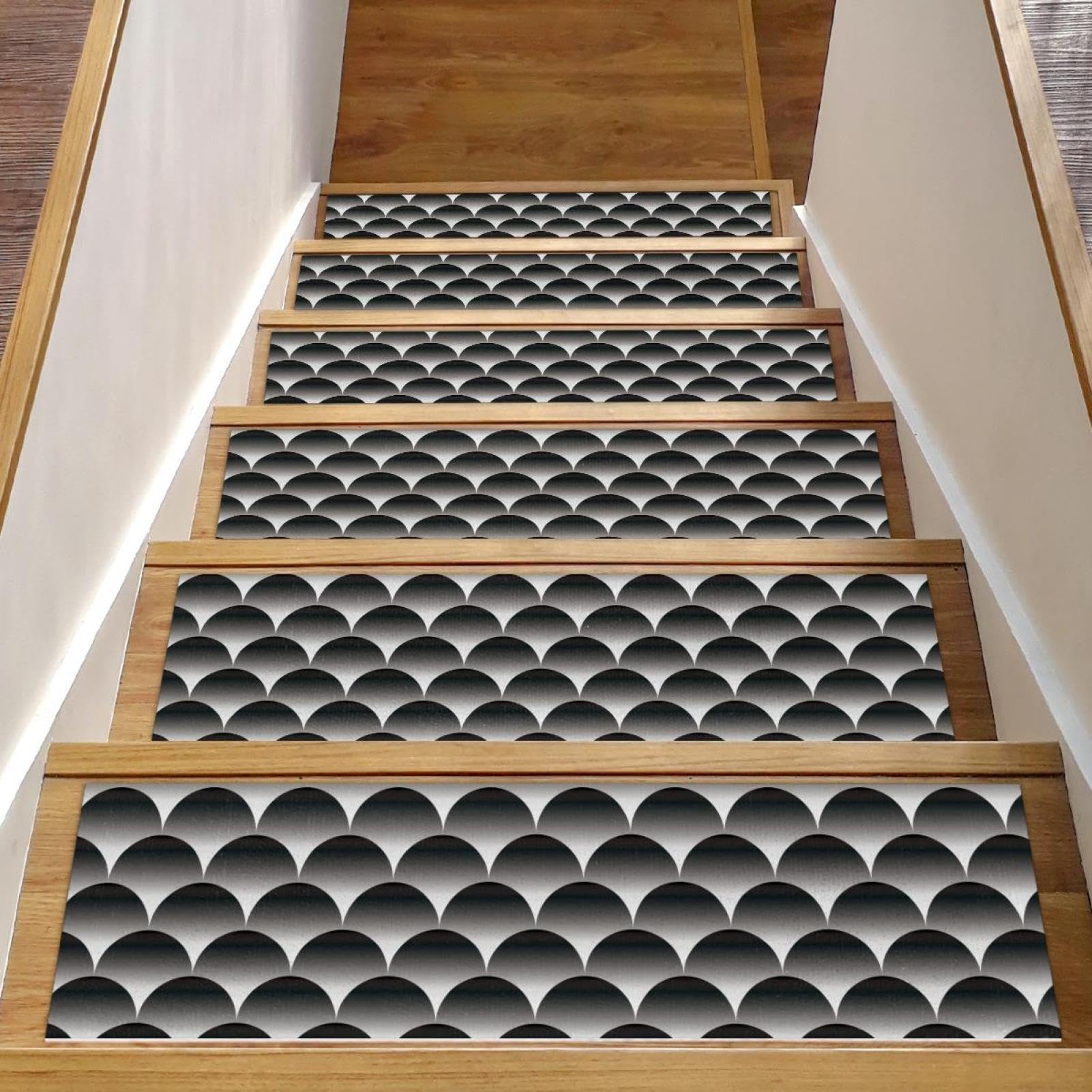 Alfombra antideslizante para escaleras de madera con 15 piezas de TPE