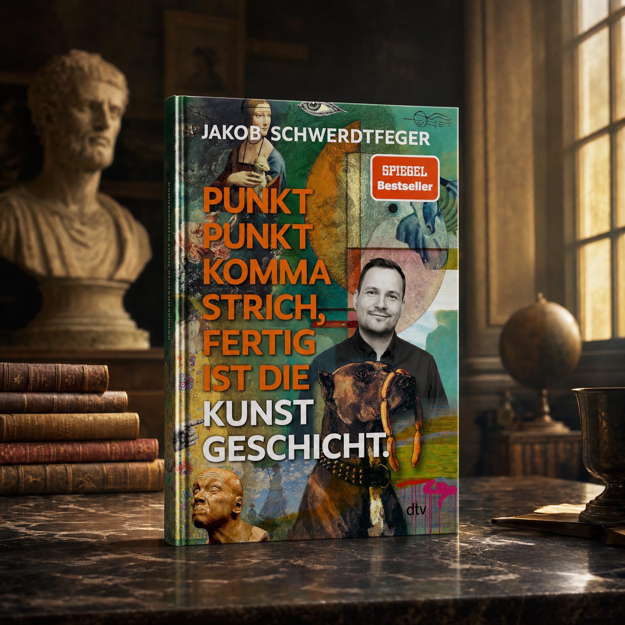 Jakob Schwerdtfeger - Buchset Kunstcomedy, Kunstgeschichte - mit Ich sehe was, was du nicht siehst, und das ist Kunst sowie Punkt Punkt Komma Strich - Sachbücher mit exklusivem Lesezeichen