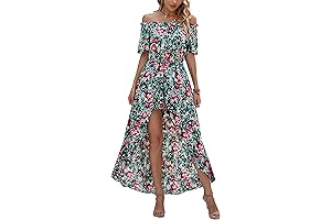 Off-Shoulder Floral Flowing Maxi Dress: Embracing Elegance and Ease