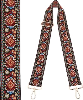 FRIUSATE Purse Straps Replacement Crossbody Belt, Wide Shoulder Strap Adjustable Guitar Straps for Handbags Purses Canvas Bag for Women Girls 1.97 Inch Width Vintage