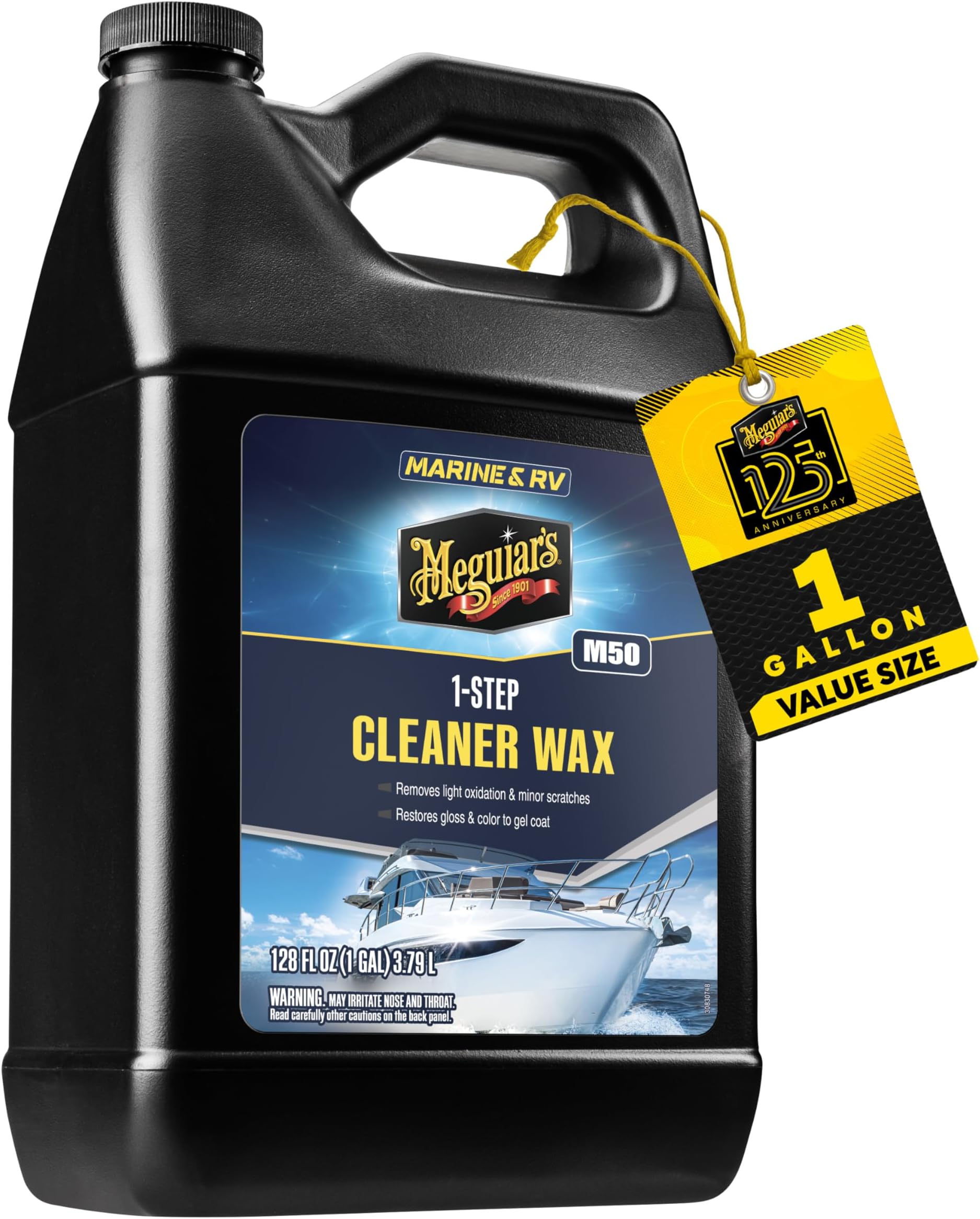 Meguiar's M5001 Marine/RV One Step Cleaner Wax, 1 gallon