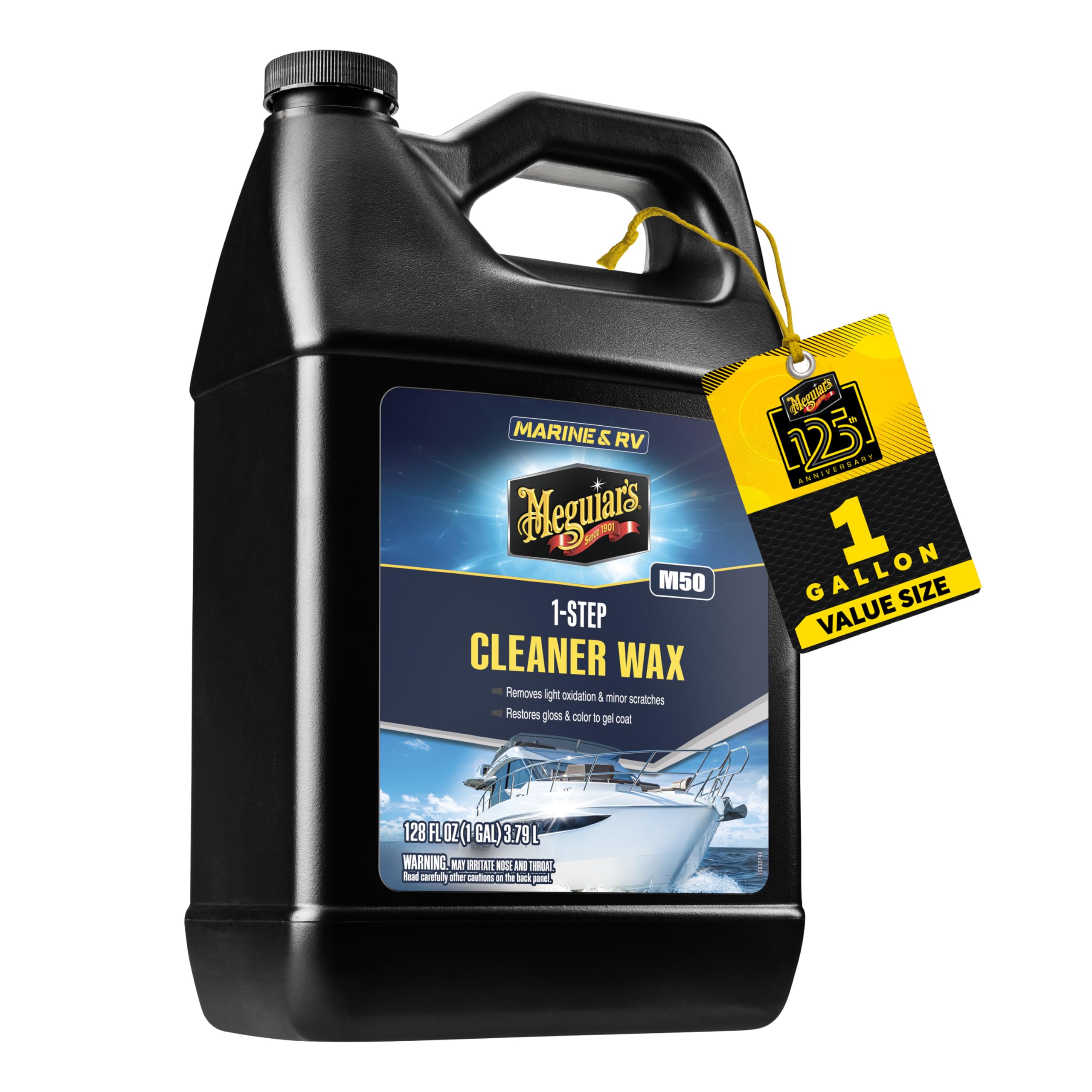 Meguiar's M5001 Marine/RV One Step Cleaner Wax, 1 gallon