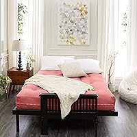 Vista 17 de Trupedic x Mozaic - Colchón de futón estándar de tamaño matrimonial de 10 pulgadas (marco no incluido), textura azul grisáceo, ideal