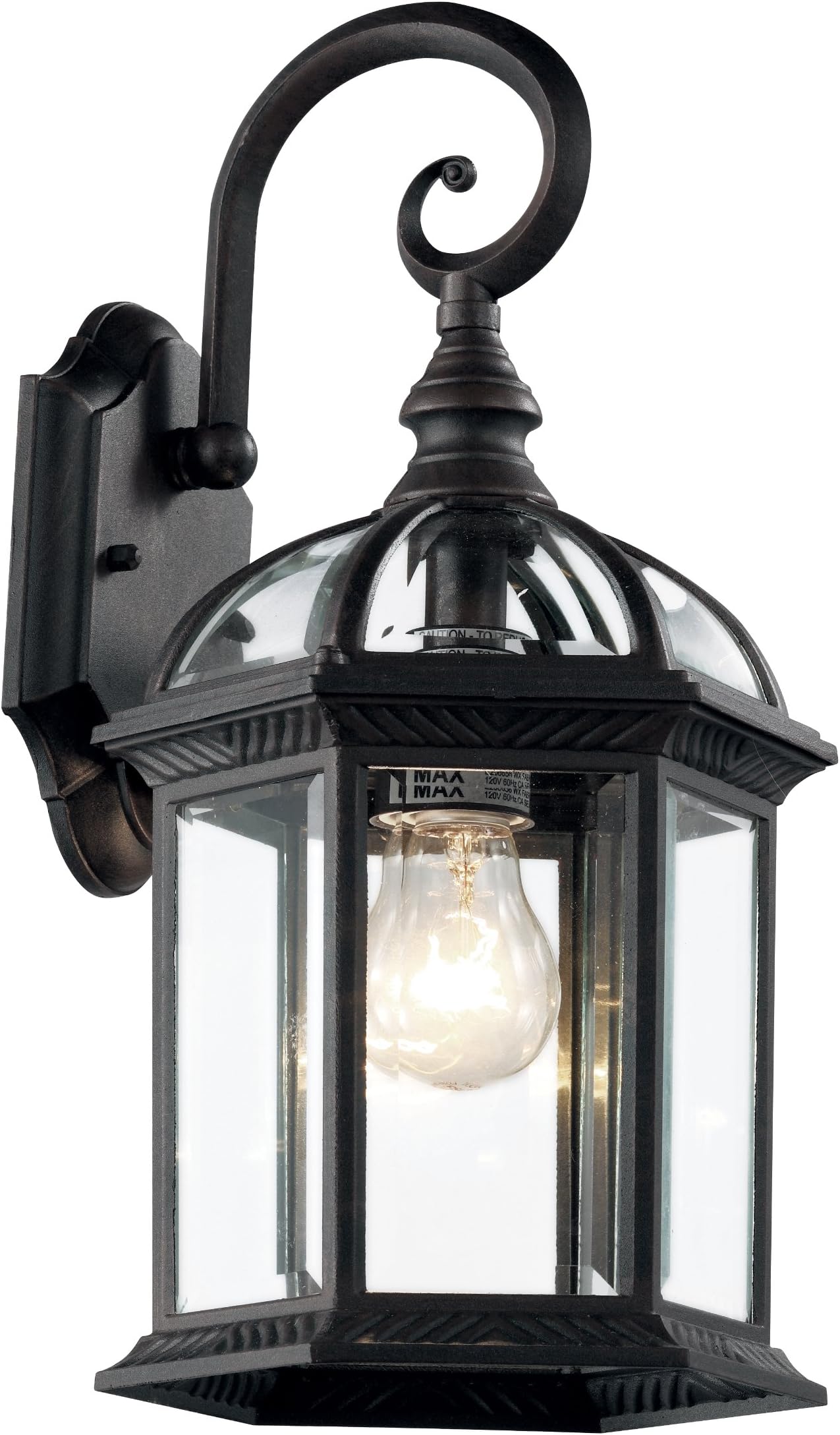 Trans Globe Lighting 4181 BK Wentworth Collection 15 Inch One Light Outdoor Wall Lantern I Black Finish I Traditional Style Light Fixture I