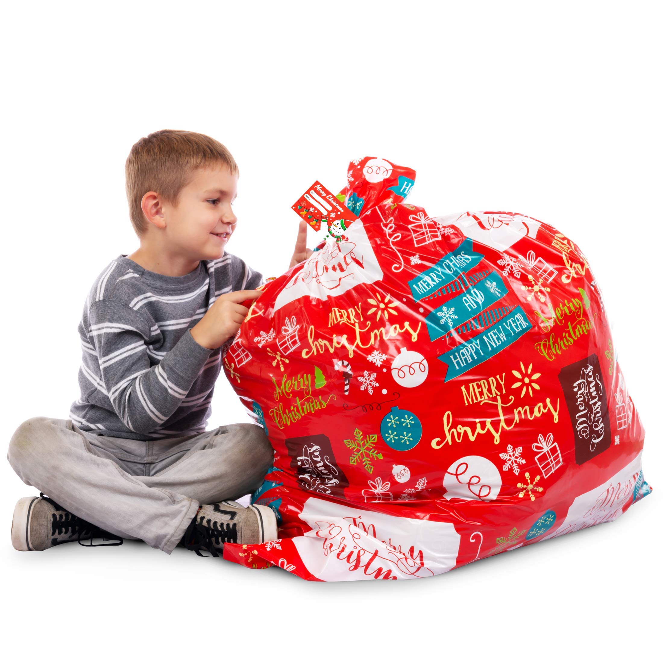 Extra Große Weihnachts-Geschenktüte – 1 Stück, 142 X 91 Cm, Jumbo-Tüte Für Riesige Geschenke