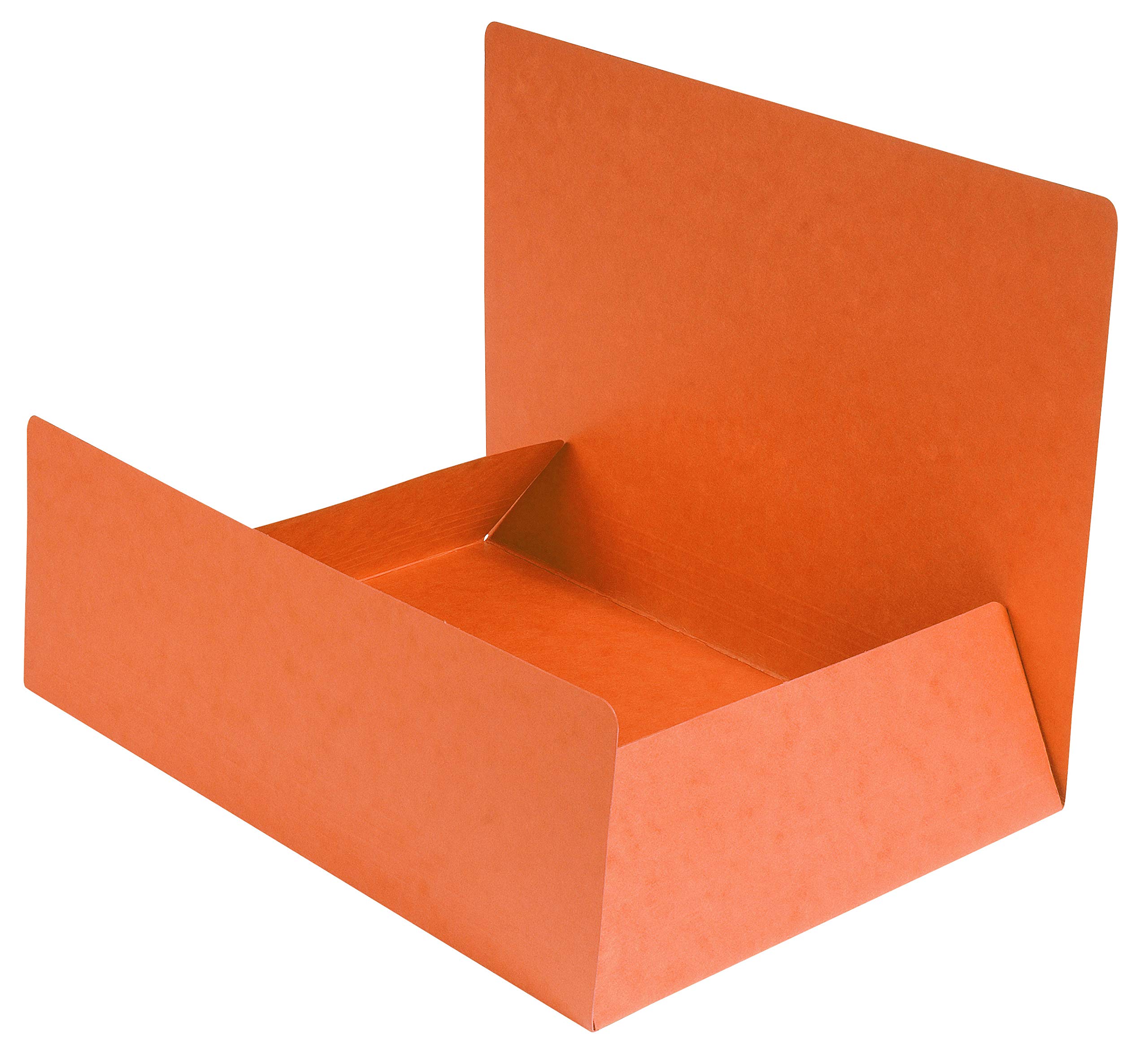 Exacompta - rif. 56409E - cartone da 25 cartelline senza elastico a 3 lembi in carta lustrée 390g/m² - cartelline certificate FSC® - 24x32cm per documenti in formato A4 - colore arancione