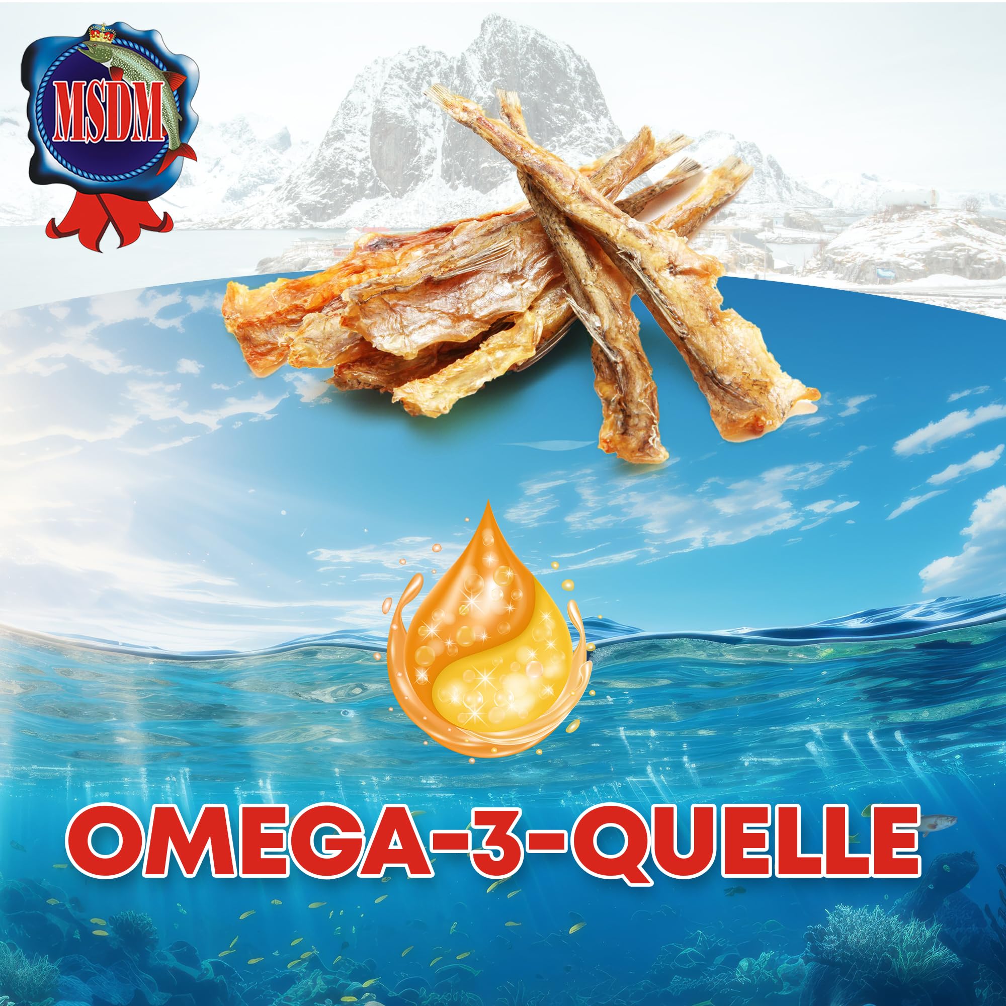 Großschuppen Eidechsenfisch 1kg - Fisch Jerky I High Protein I Snacks I Trockenfisch Omega 3 I Beef Jerky , Trockenfleisch & Chips Alternative