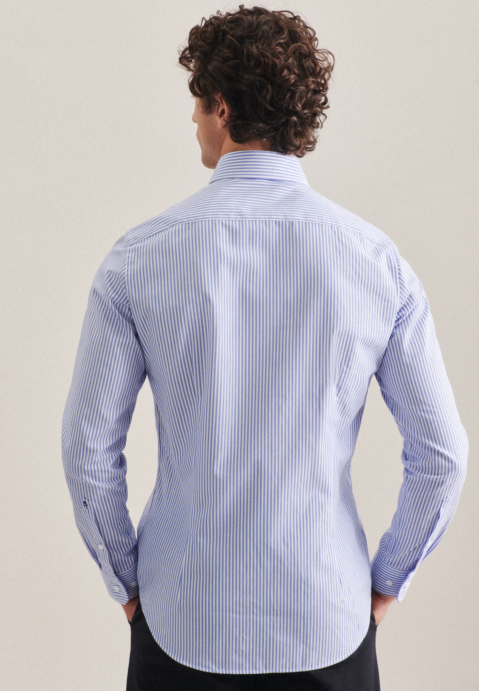 Seidensticker Men's Slim Fit Langarm Popeline Shirt