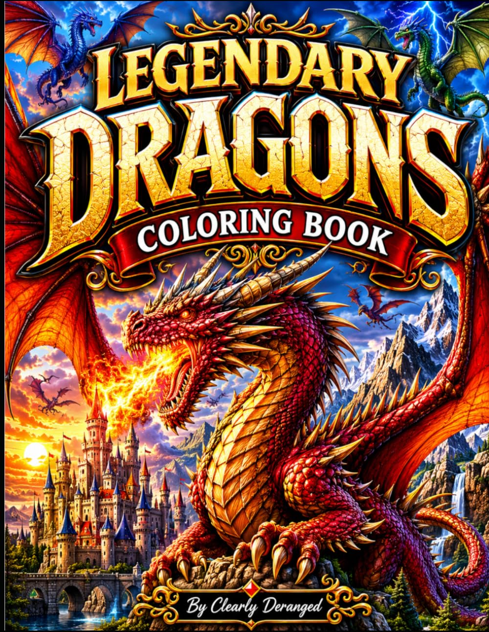 Legendary Dragons Coloring book: A Collection of Powerful Dragons from Fantasy Worlds