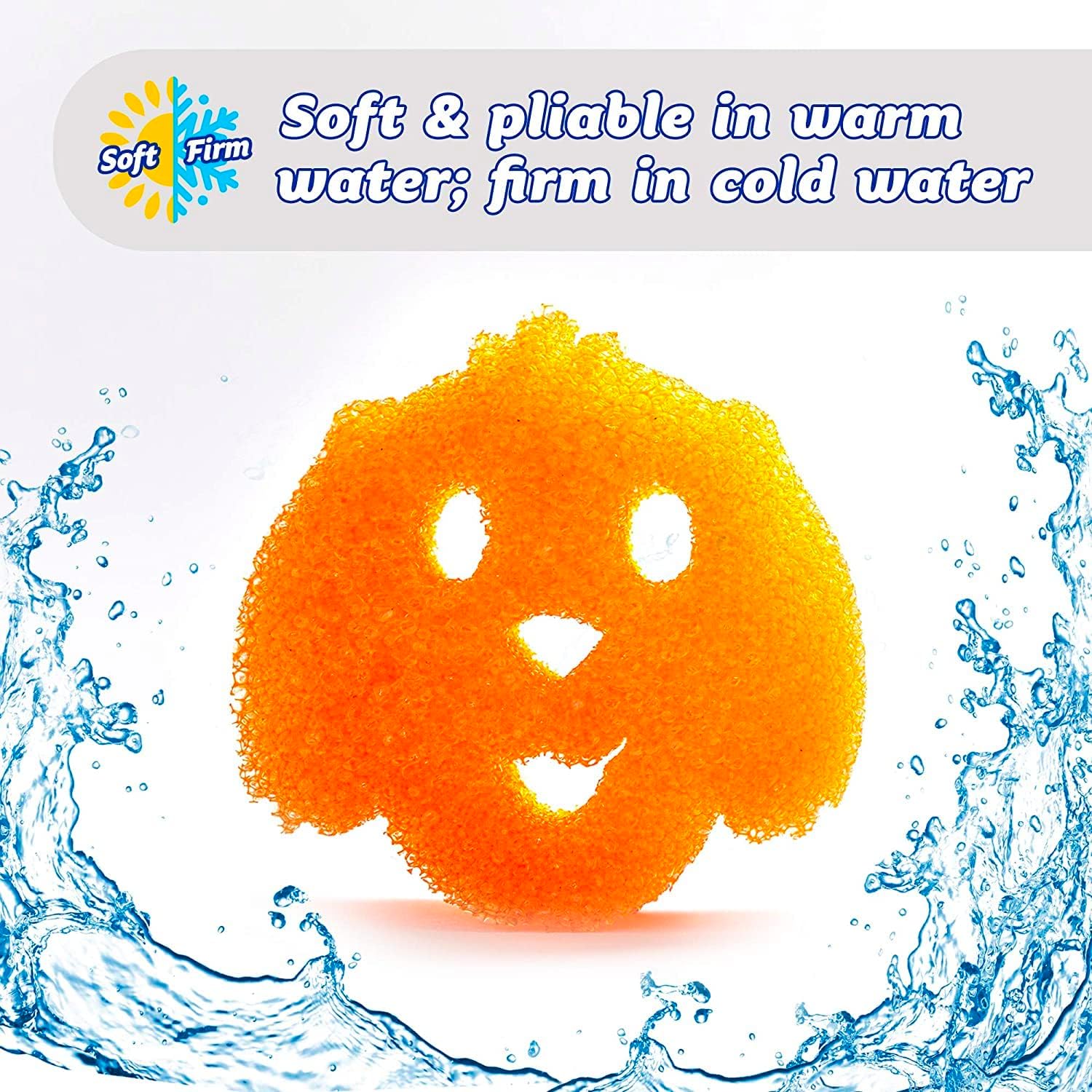 Scrub Daddy Sponge - Special Dog Edition - Scratch Free Sponge, Dishwashing Sponge for Kitchen and Bathroom, FlexTexture, Soft in Warm Water, Firm in Cold, Odor Resistant, 1ct