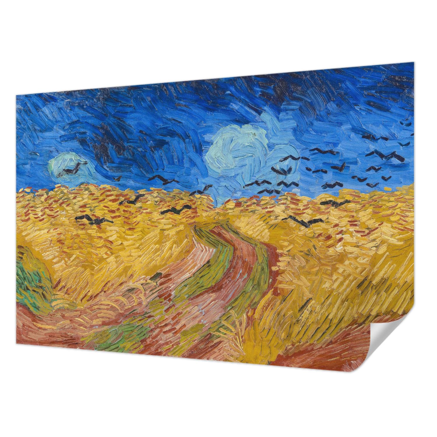 Papier peint photo autocollant paysage de champ salon chambre 104x70