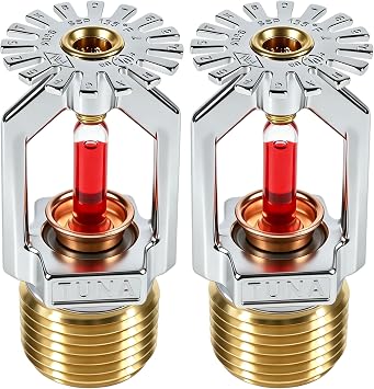 2 Pack FM Approved & UL/CUL Listed TUNA Fire Sprinkler Head Pendent Spray 1/2 NPT 155F 68C K=5.6 K80 Standard Response for Automatic Fire Sprinkler System Chrome