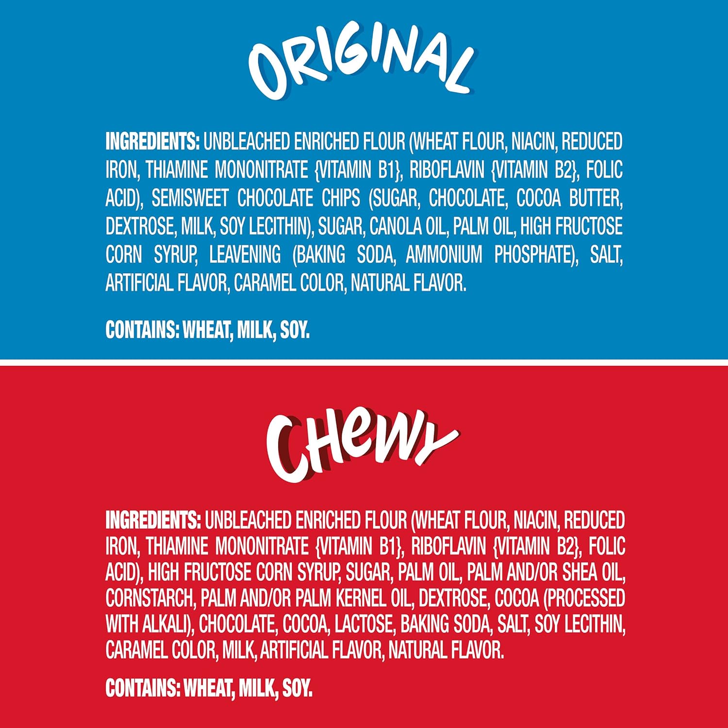 CHIPS AHOY! Original Chocolate Chip Cookies & Chewy Cookies Variety Pack, Family Size, 3 Packs