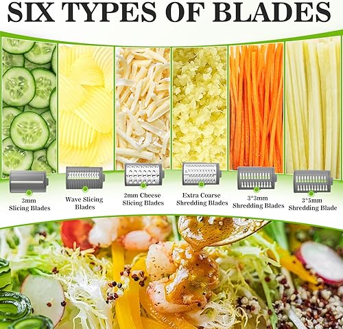Miniatura 2 de Rallador eléctrico de queso, cortador rotativo de verduras con control de un solo toque, triturador de frutos secos, triturador de queso para uso