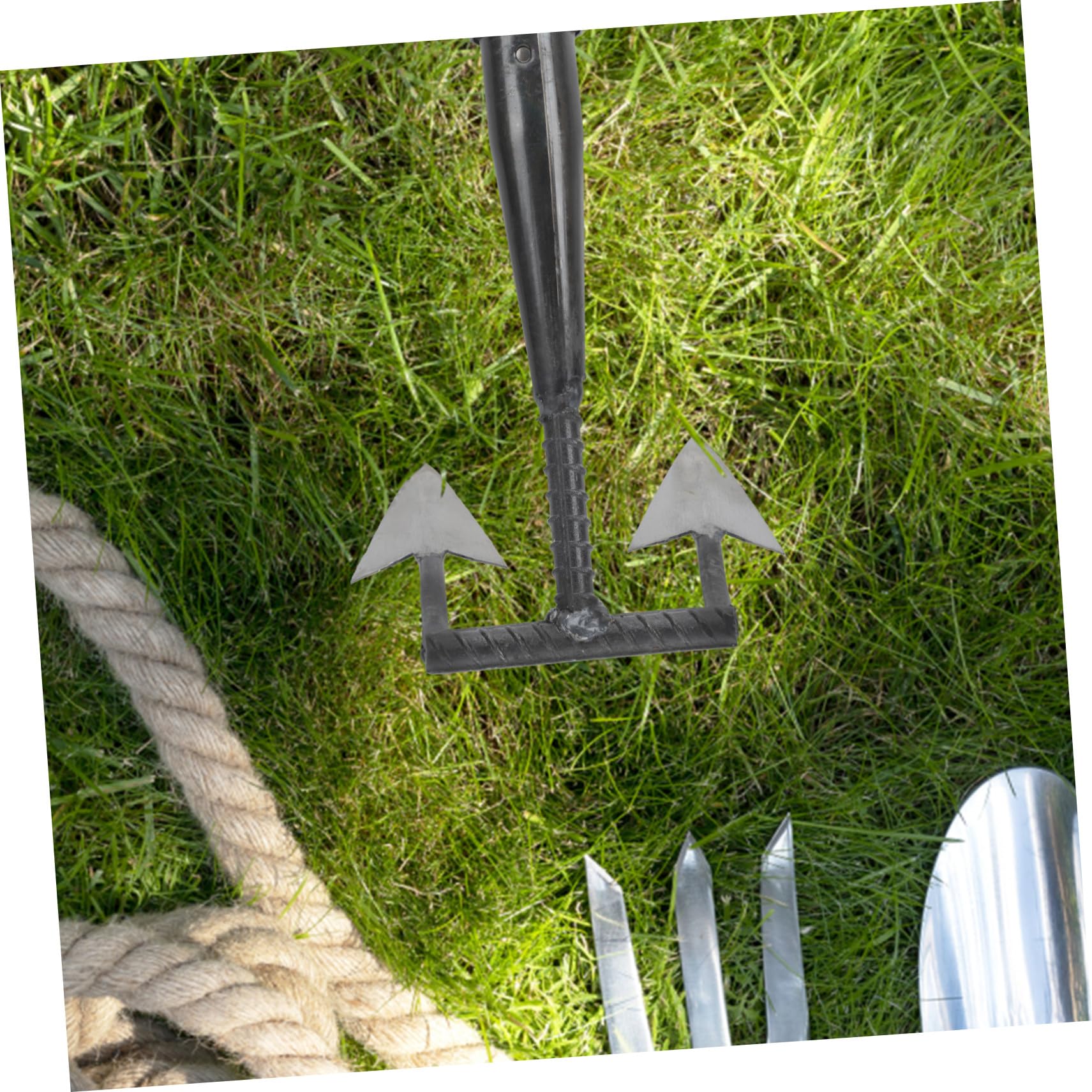 DOITOOL Azada Triangular Multifuncional para Jardinería Ligera y Duradera Herramienta para Aflojar Tierra y Deshierbar Huertos y Parques
