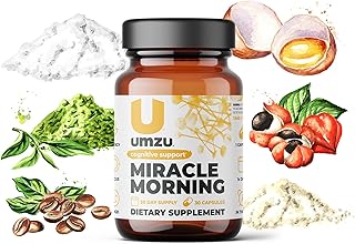 UMZU Miracle Morning - Natural Energy Supplement - Support Focus, Productivity & Cognitive Performance, Caffeine & Teacrine, Boost Energy, Mood, & Cognitive Performance - (30 Day Supply 30 Capsules)