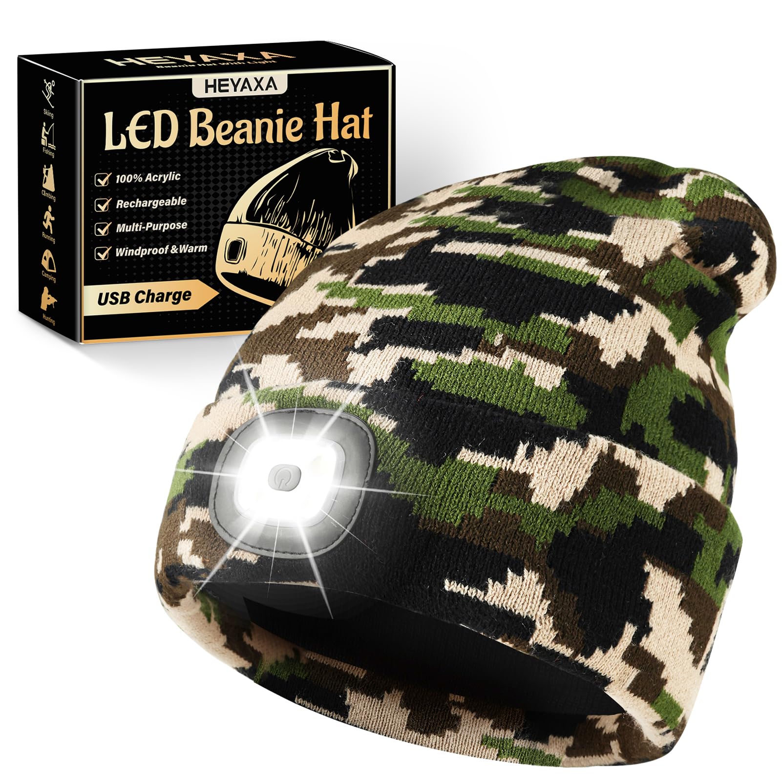 HEYAXA Unisex LED Beanie