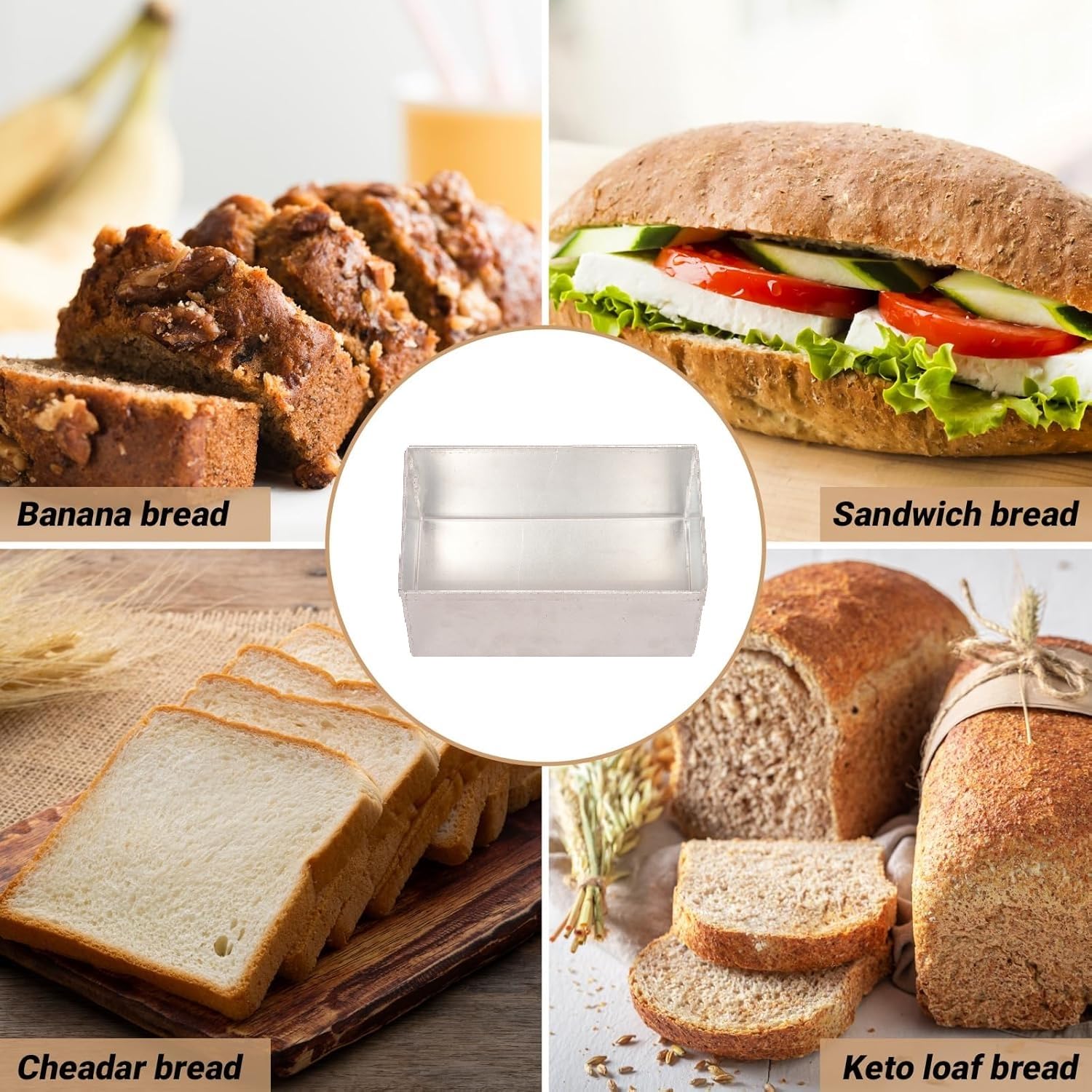 RINKLE TRENDZ Aluminium Bread Mould Bread Tin Loaf Bread Tin - 9 inches - Big Siz 1
