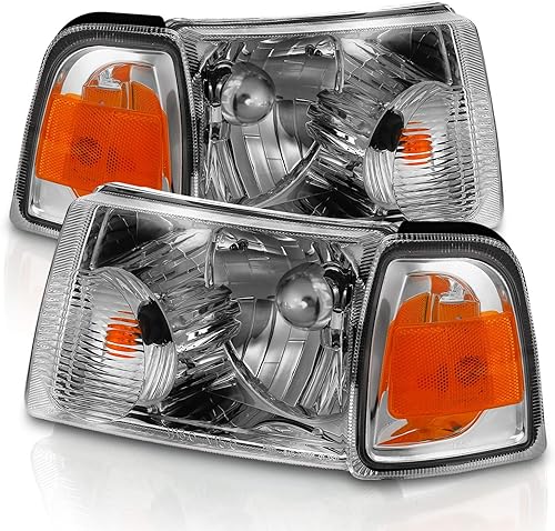 Miniatura 3 de AmeriLite Juego combinado de faros delanteros de repuesto para camioneta Ford Ranger 2001-2011, lado del conductor y del pasajero