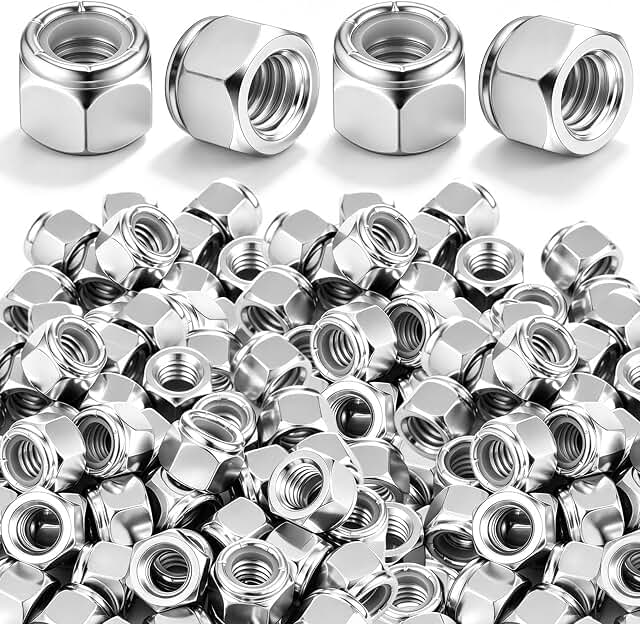 Zonon 200-pack 3/8 inch 16 nylon insert lock nuts