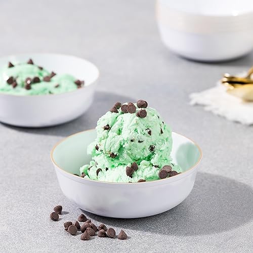 Miniatura 66 de [30 Pack 16 OZ Bowls] Edge Collection Mint Green Plastic Party Soup Bowls Premium heavyweight Elegant Disposable Tableware Dishes