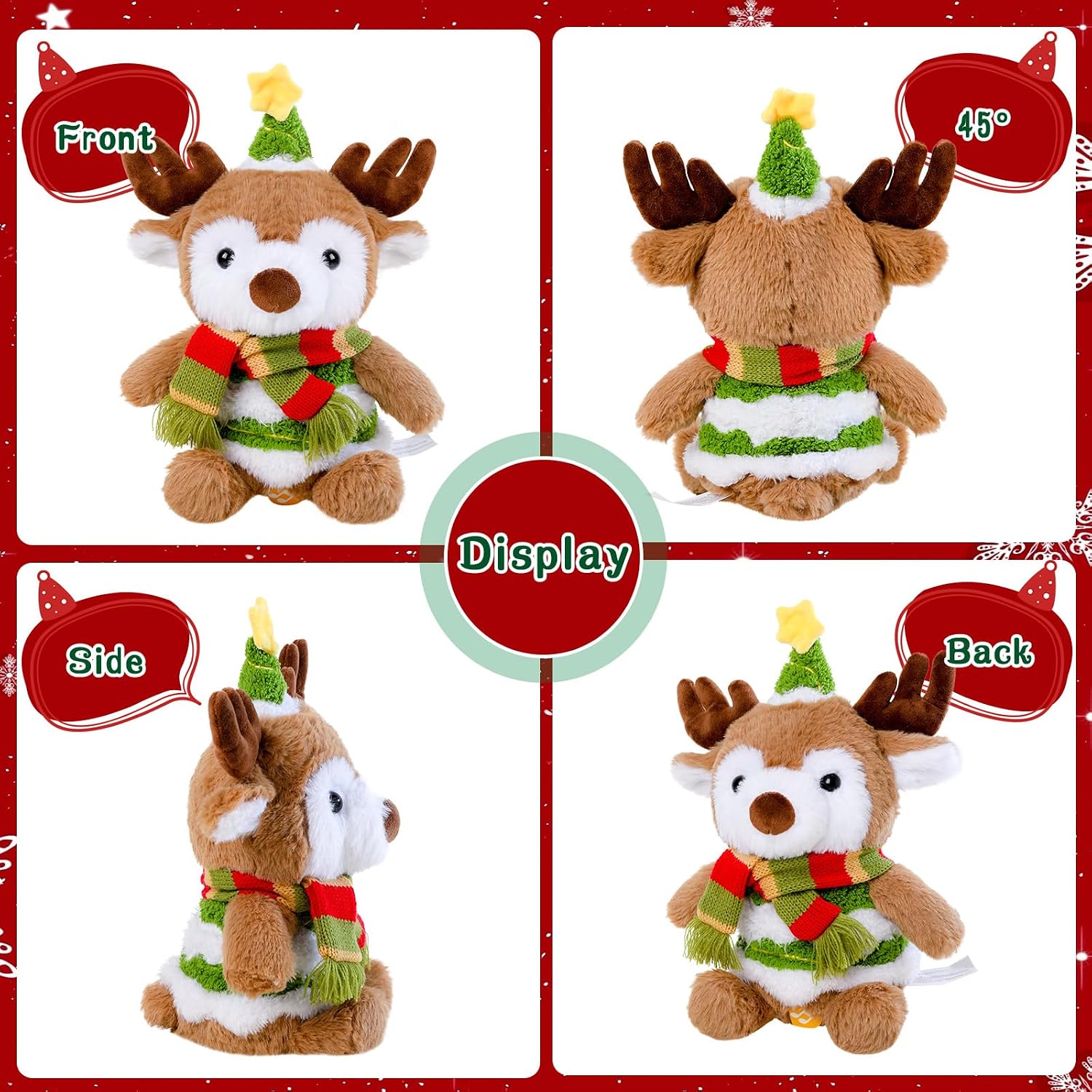 Reindeer Stuffed Animal Dancing Singing Plush with Music Light Voice Mimicking Function for Kids Adults Gifts image 2