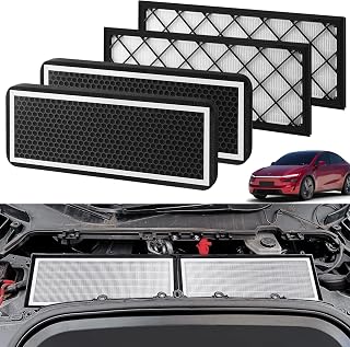 Tesla Model Y Intake Cabin Air Filter HEPA with Activated Carbon, Air Intake Filter Replacement Kit for Model Y 2020-2025 Accessories, Set of 4