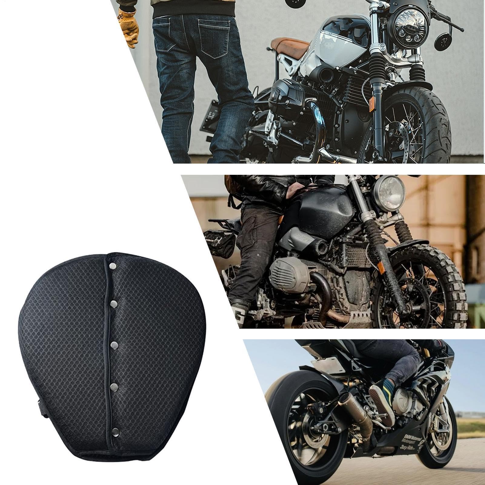 Cuscino ergonomico in gel per sella da moto, coprisella per alleviare la pressione, protezione impermeabile con di fibbia sicura, miglioramento del comfort portatile per uomini, donne