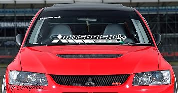 Windshield,Decal,Car,Sticker,Banner,Graphics for Outlander,Eclipse,Mirage,Lancer,Evolution,Endeavor,FTO,Starion,GTO,Galant,Diamante,Galant 30" Wide