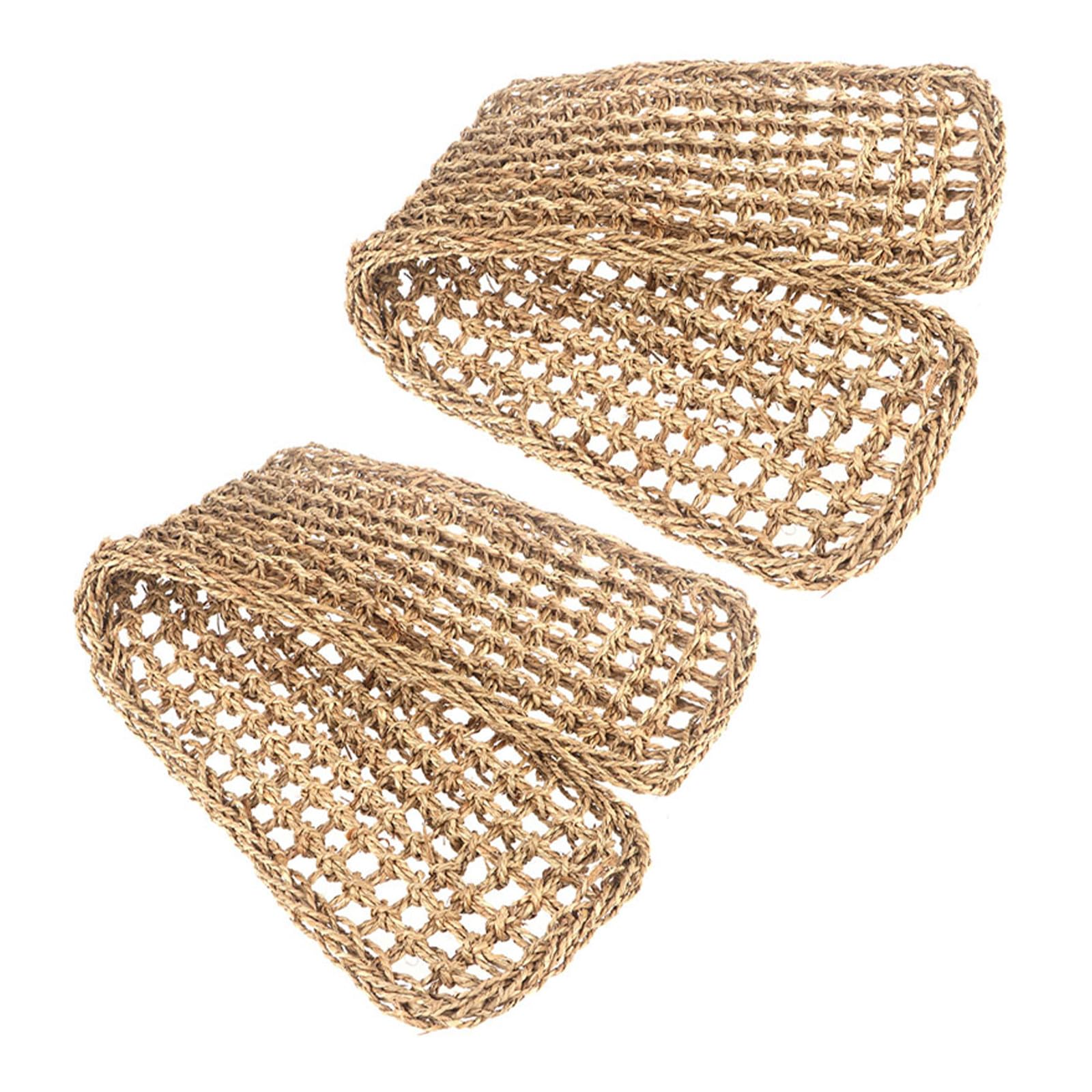 Amaca per Rettili in Alghe Marine 75x18 Cm 2 Pezzi Letti Sospesi per Lucertole e Draghi Barbuti Accessori per Acquari Ampliamento Spazio Vitale Habitat Animali Domestici