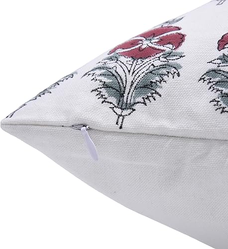 Miniatura 3 de Fundas de almohada de algodón grueso con estampado de bloques de 20 x 20 pulgadas, fundas de cojín decorativas hechas a mano para sofá y sillón,