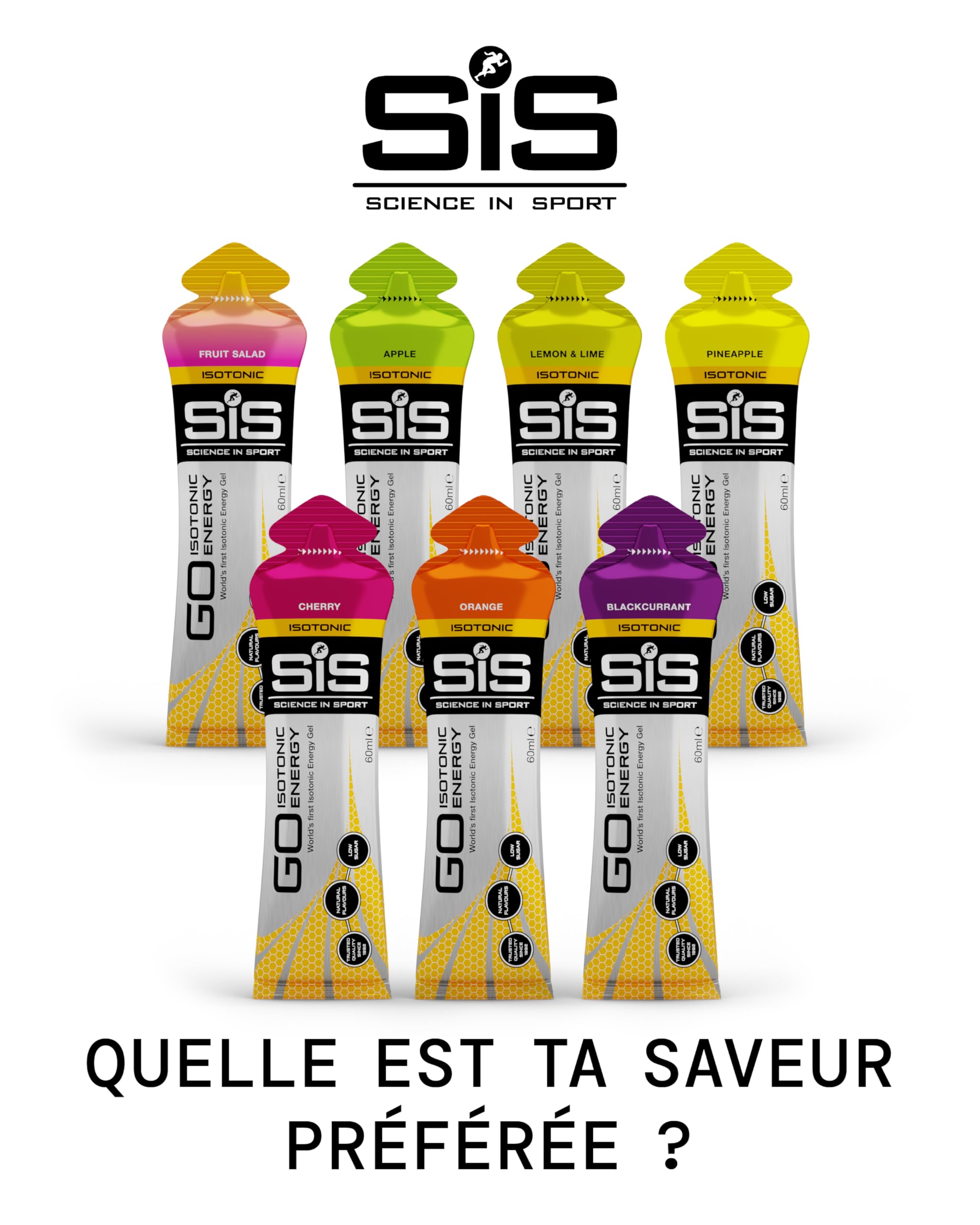 Science in Sport GO High Carb Isotonic Energy Gel 35 x 60ml Gemischt - Vegan, Isotonische Formulierung mit 22g Kohlenhydraten, Guter Energielieferant, Optimale Alternative für isotonische Getränke