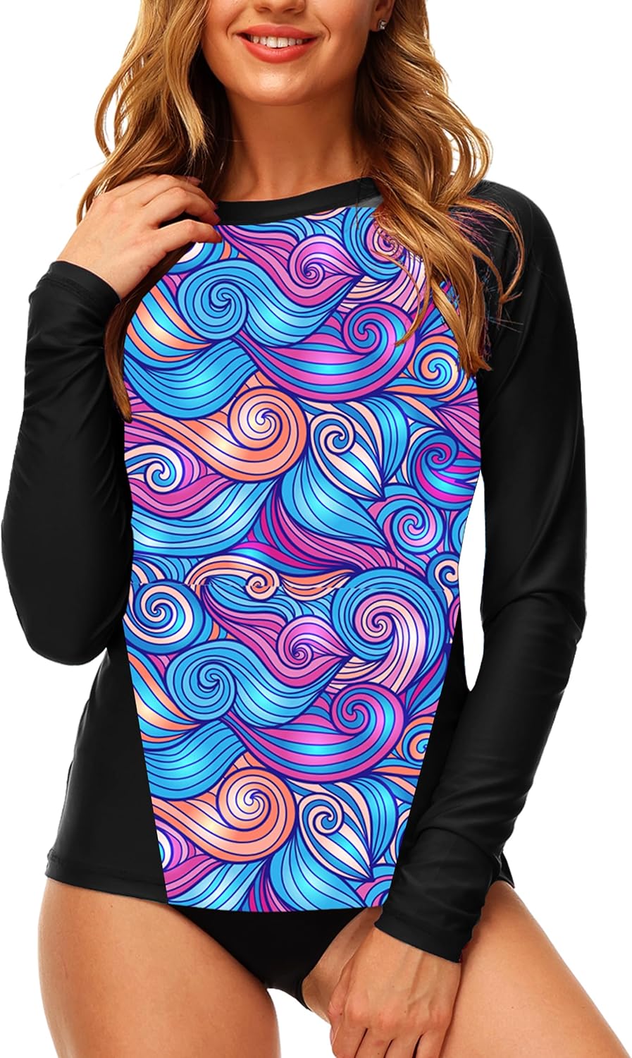 AOBUTE Women’s UPF 50+ Rash Guard UV Sun Protection Swim Shirts Swimsuit Top