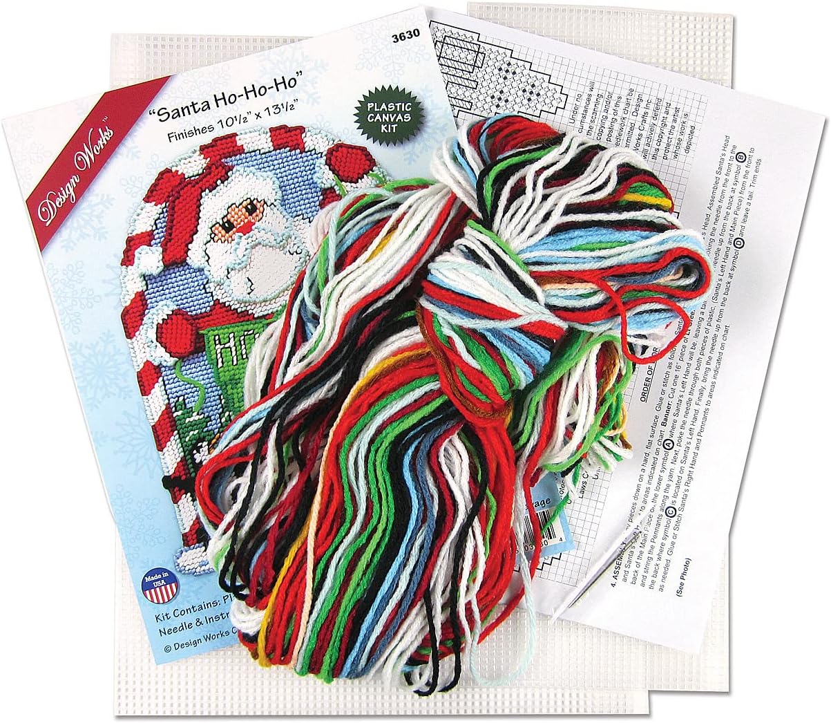 Santa Ho-Ho-Ho Plastic Canvas Wall Décor Kit