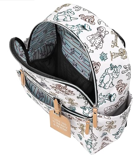 Vista 4 de Petunia Pickle Bottom Mochila Ace Bolsa de pañales Mochila para padres, Pixar Playday, Mochila Ace