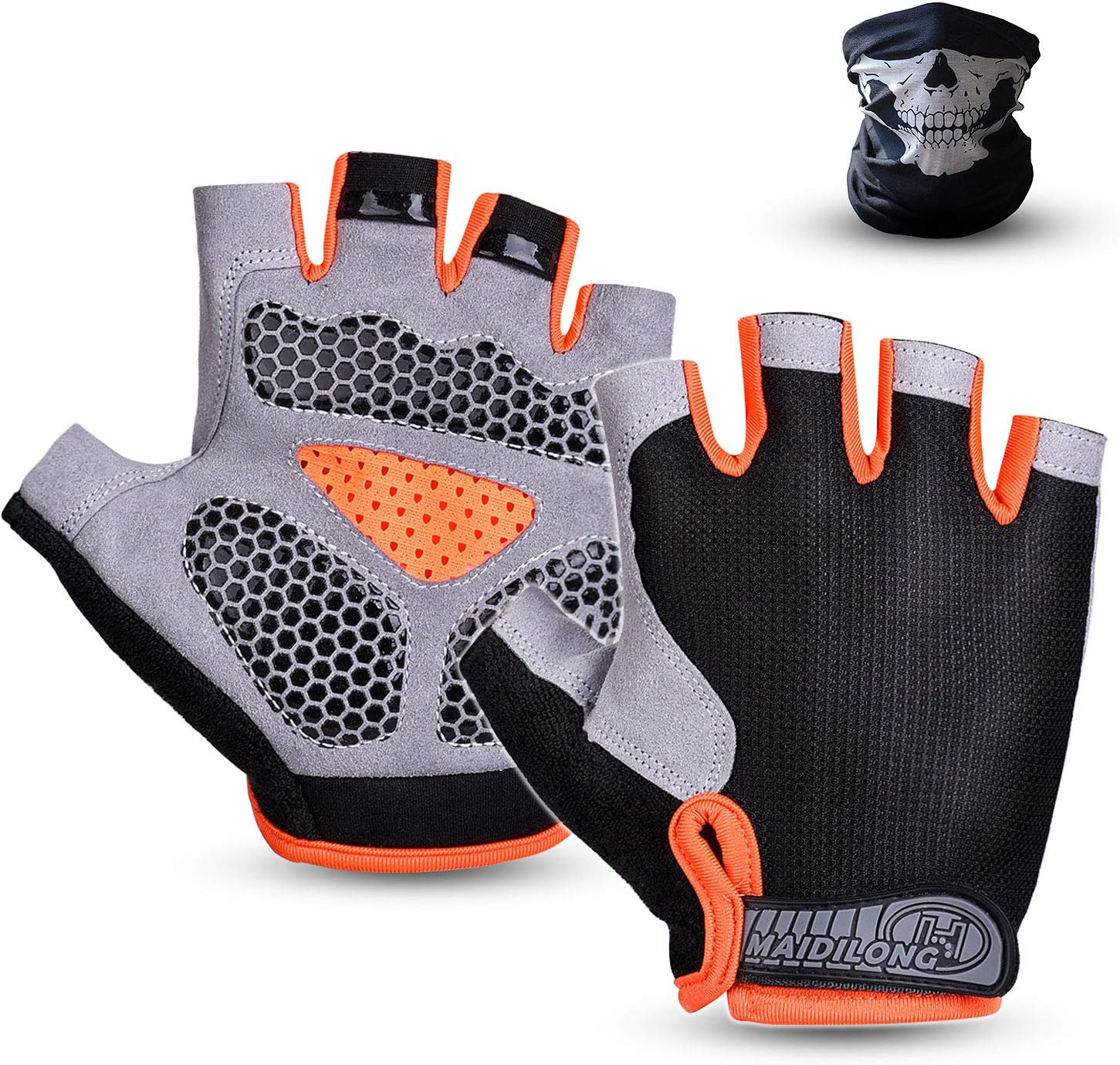 Mountain Bike Gloves Half Finger Cycling Gloves Bicycle Gloves for Men and Women Foam Pad Shockproof Anti-Slip Breathable Biking Gloves Outdoor