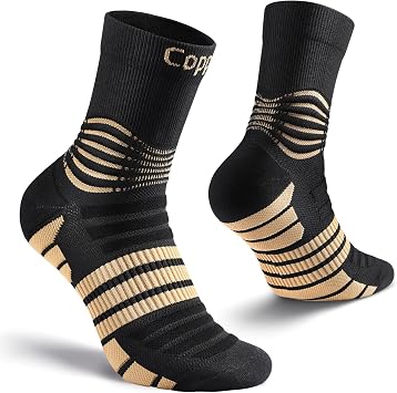 NEENCA Professional Copper Compression Socks, Medical Ankle Support Socks for Injuries Recovery & Pain Relief, Women & Men Circulation, Swelling, Runner, Travel, Pregnancy, Flying1 Pair, 20-30 mmHg