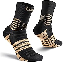 NEENCA Professional Copper Compression Socks, Medical Ankle Support Socks for Injuries Recovery & Pain Relief, Women & Men Circulation, Swelling, Runner, Travel, Pregnancy, Flying—1 Pair, 20-30 mmHg