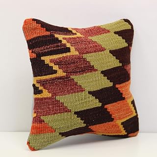 Ottoman Style pillow cover 12x12 inch Natural Pillow Throw Kilim pillow cover Chevron Pillow Bolster Pillow Handmade Cushion Cover